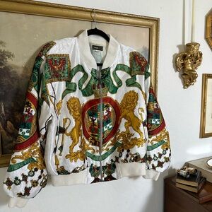 S O L D !!! Vintage 1990s Designer Inspired Bomber Jacket